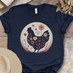 Boho Floral Chicken Silhouette Shirt