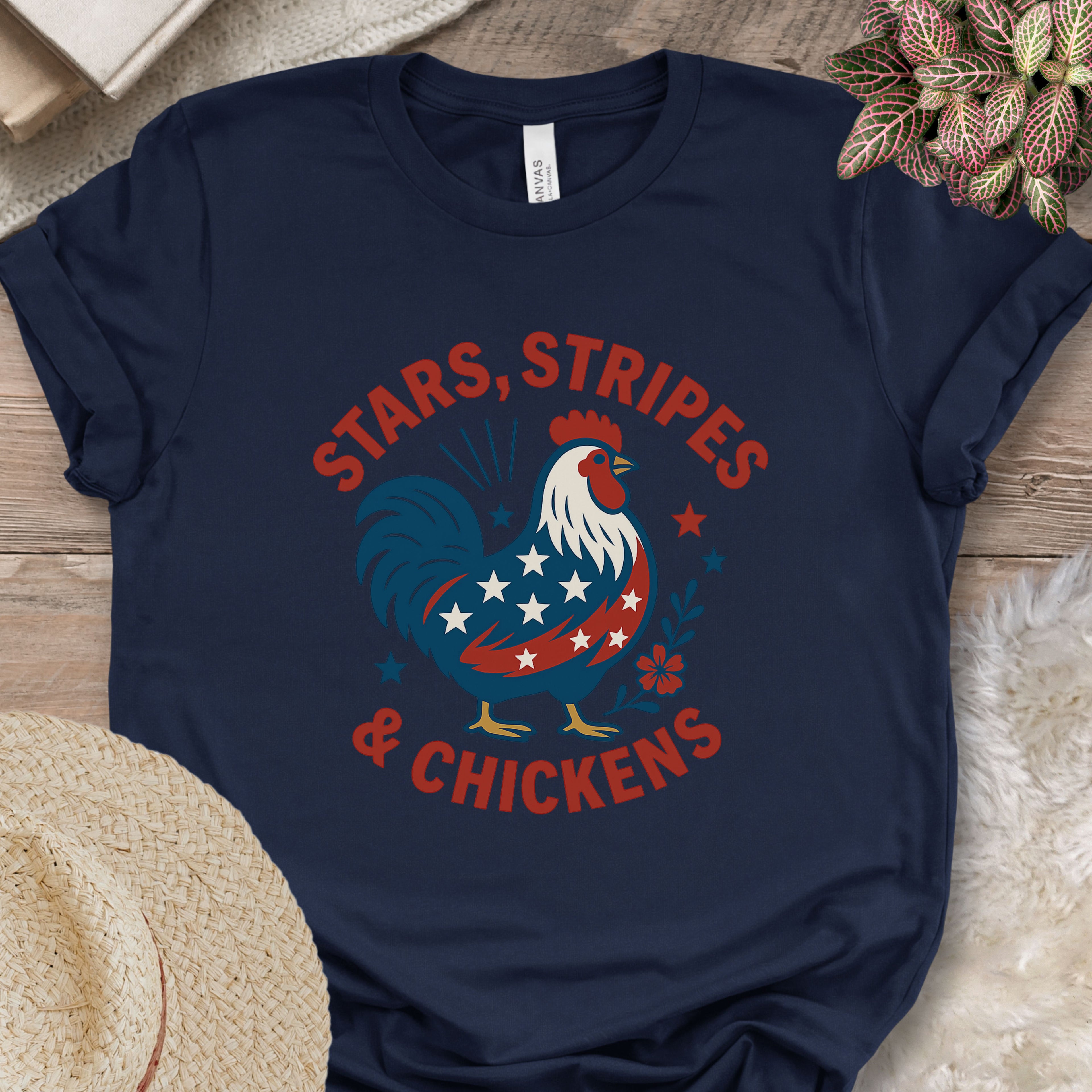 Stars Stripes Chickens Shirt
