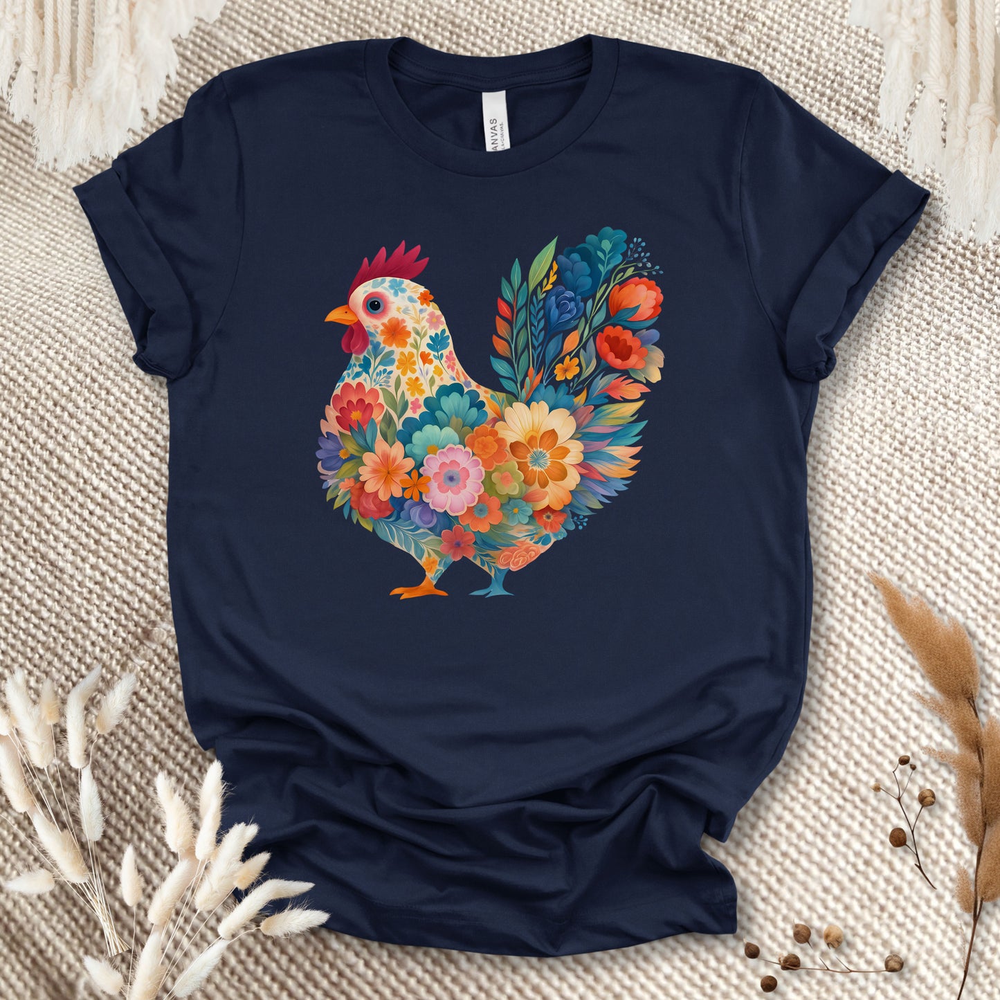 Blooming Chicken Flower Art Tee