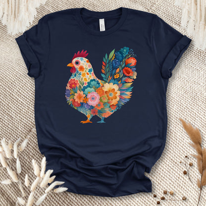 Blooming Chicken Flower Art Tee