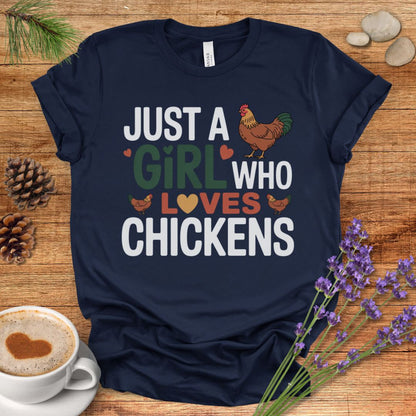 Vintage Just a Girl Chicken Tee
