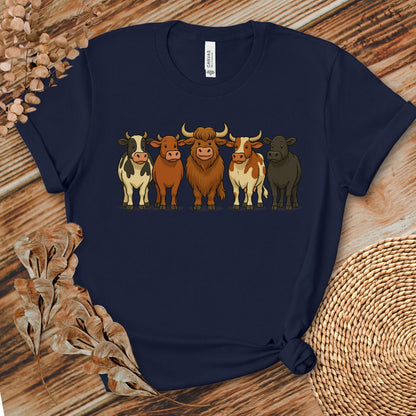 Cow Crew Cartoon Farm Shirt