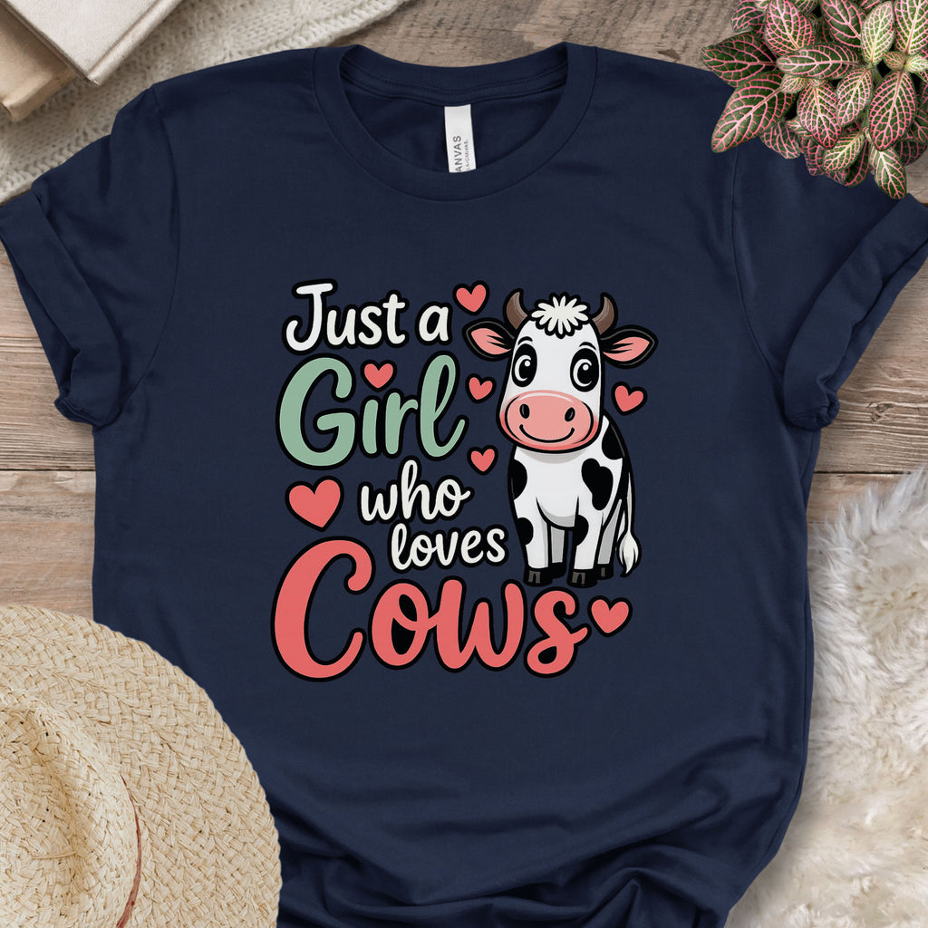 Just a Girl Who Loves Cows Kawaii Tee
