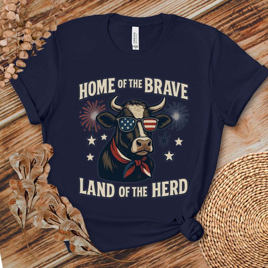 Home of the Brave Cow Shirt