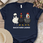Backyard Hen Trio Illustration T-Shirt