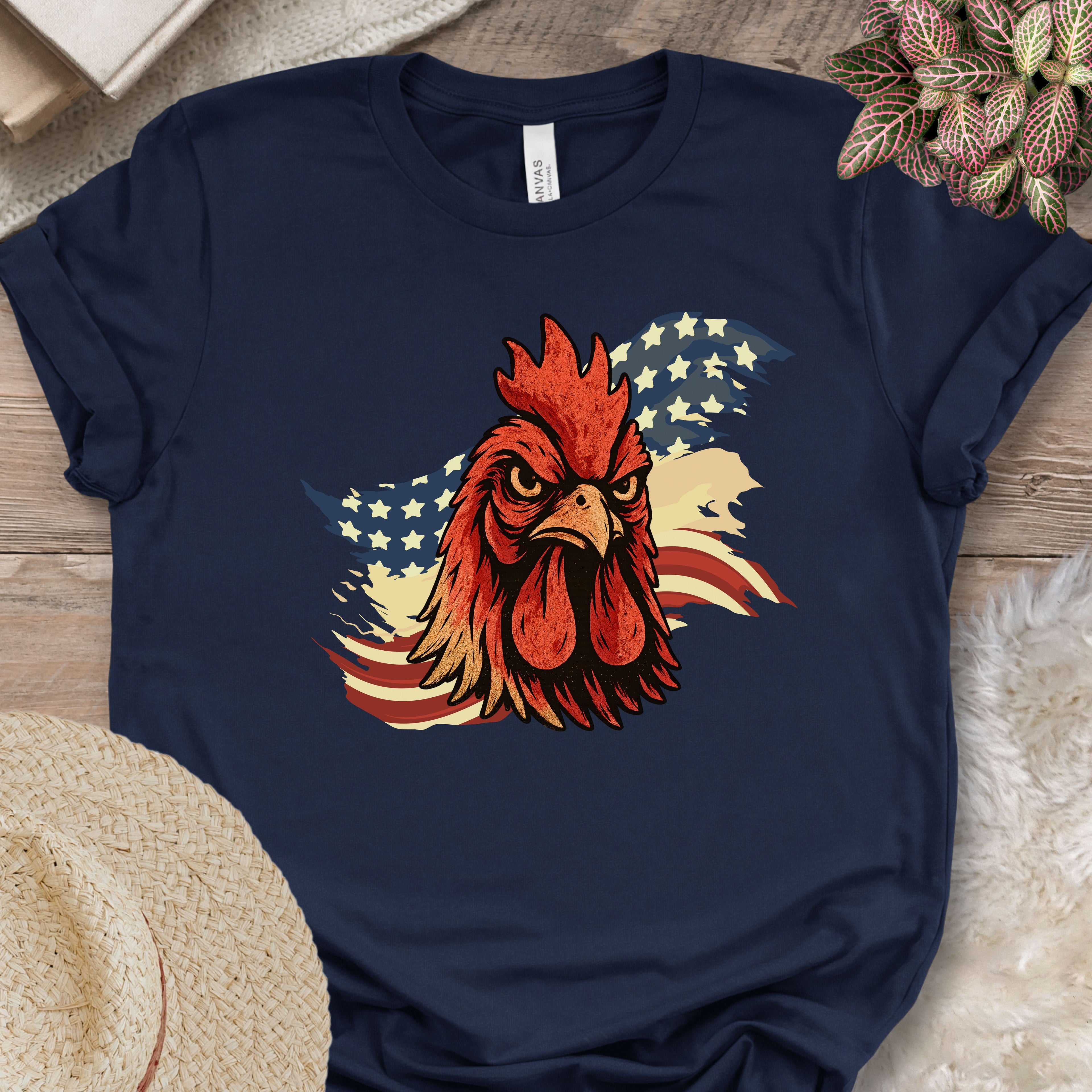 Patriotic Rooster Tee