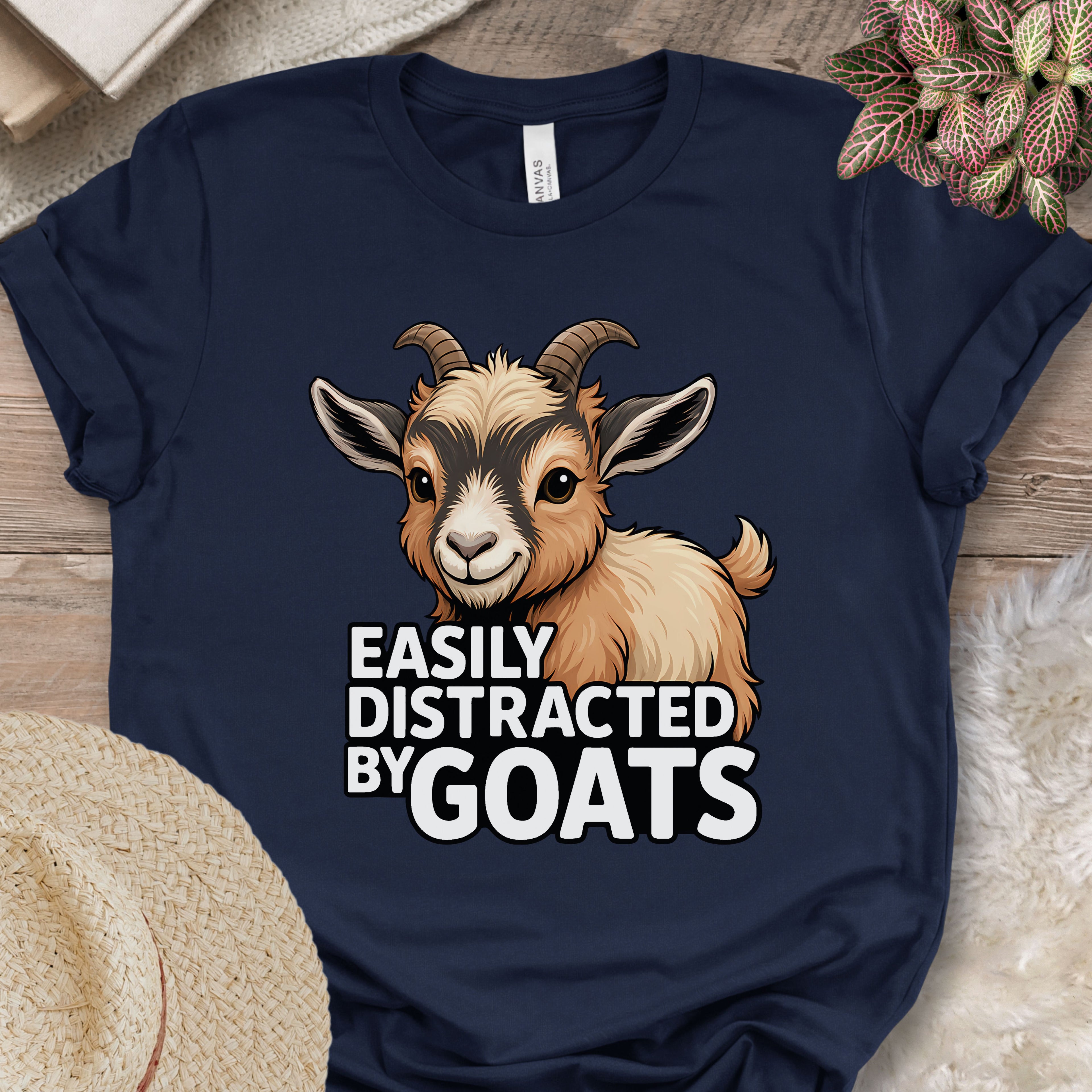 Easily Distracted By Goats Tee