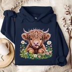 Floral Baby Cow Hoodie