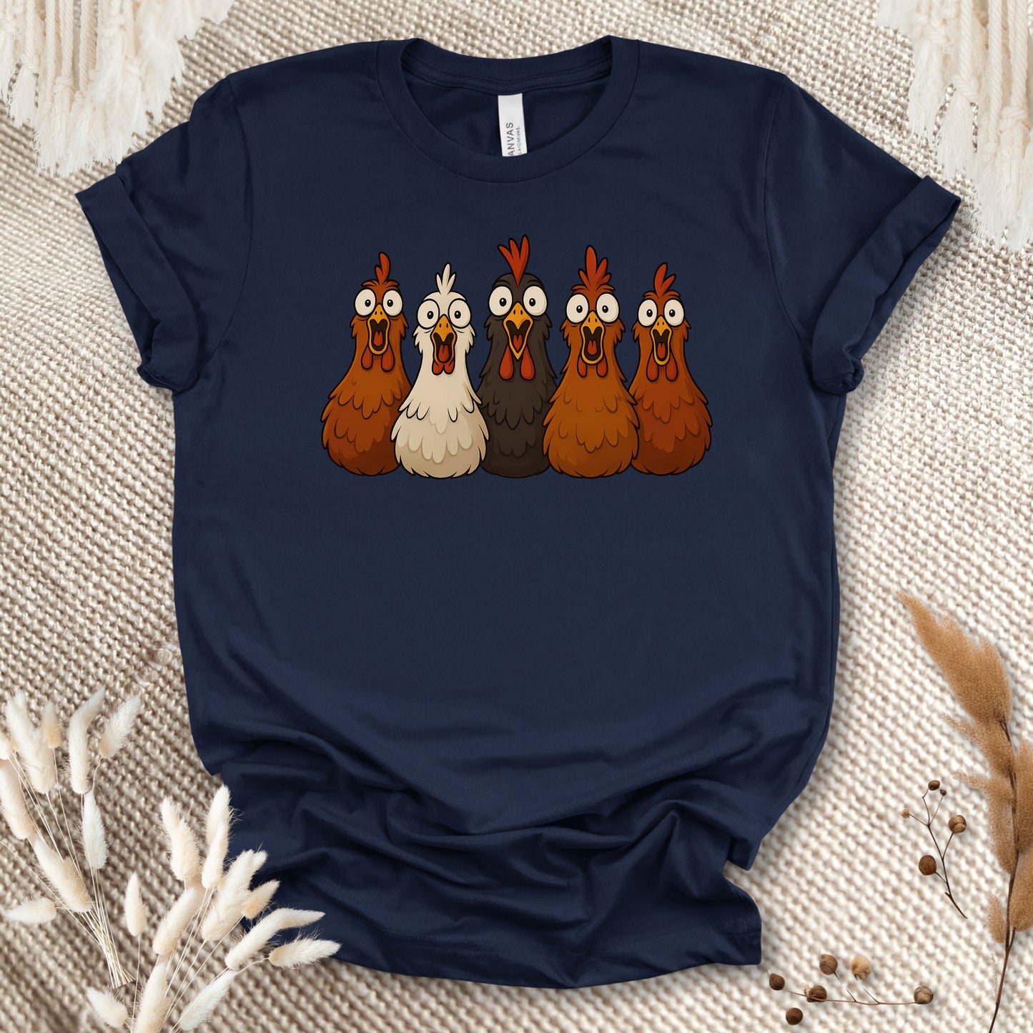 Funny Chicken Lover T-Shirt – Silly Chicken Lineup Tee for Farm Fans & Backyard Chicken Keepers