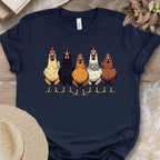 Multicolor Chicken Lineup Tee