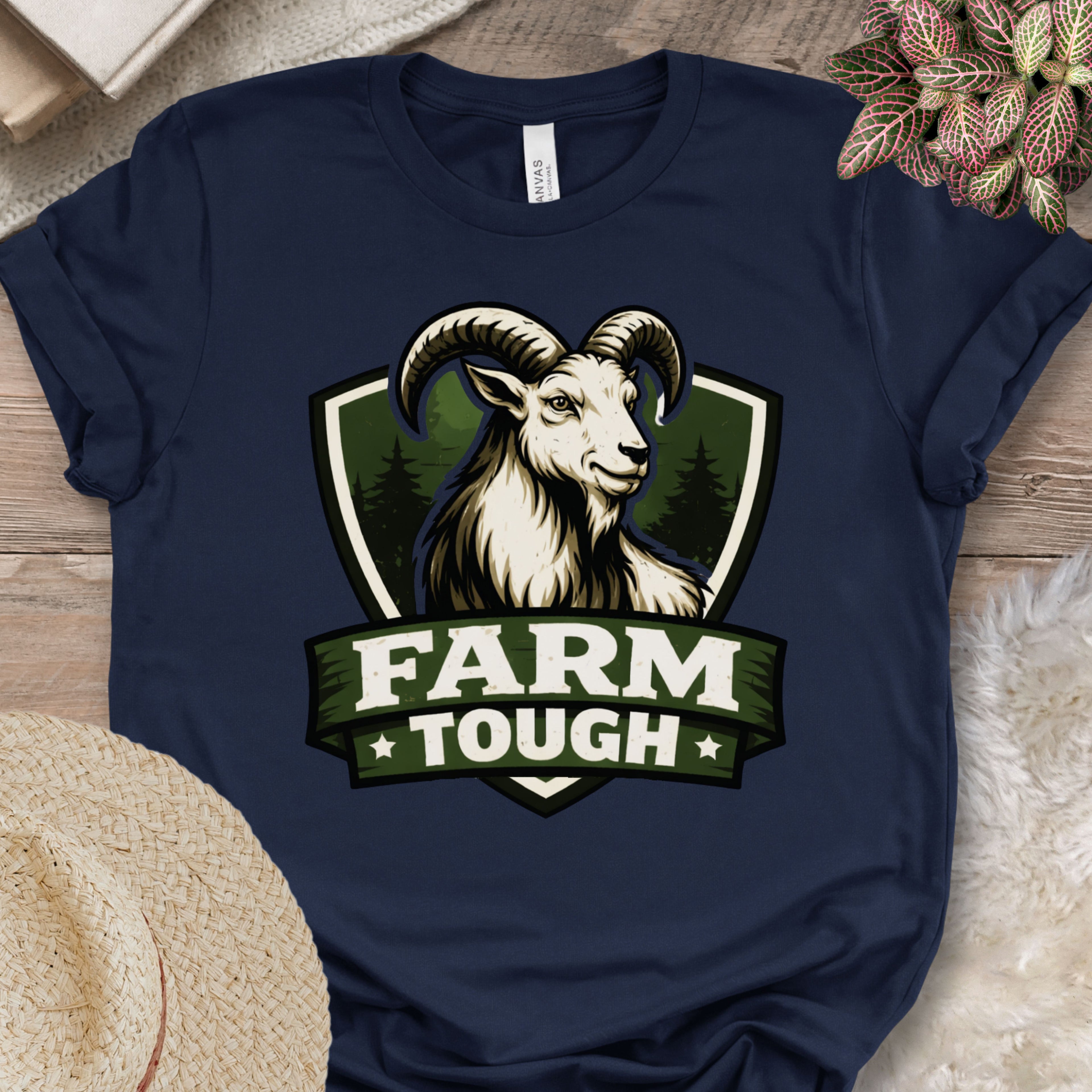 Farm Tough Goat Graphic T-Shirt