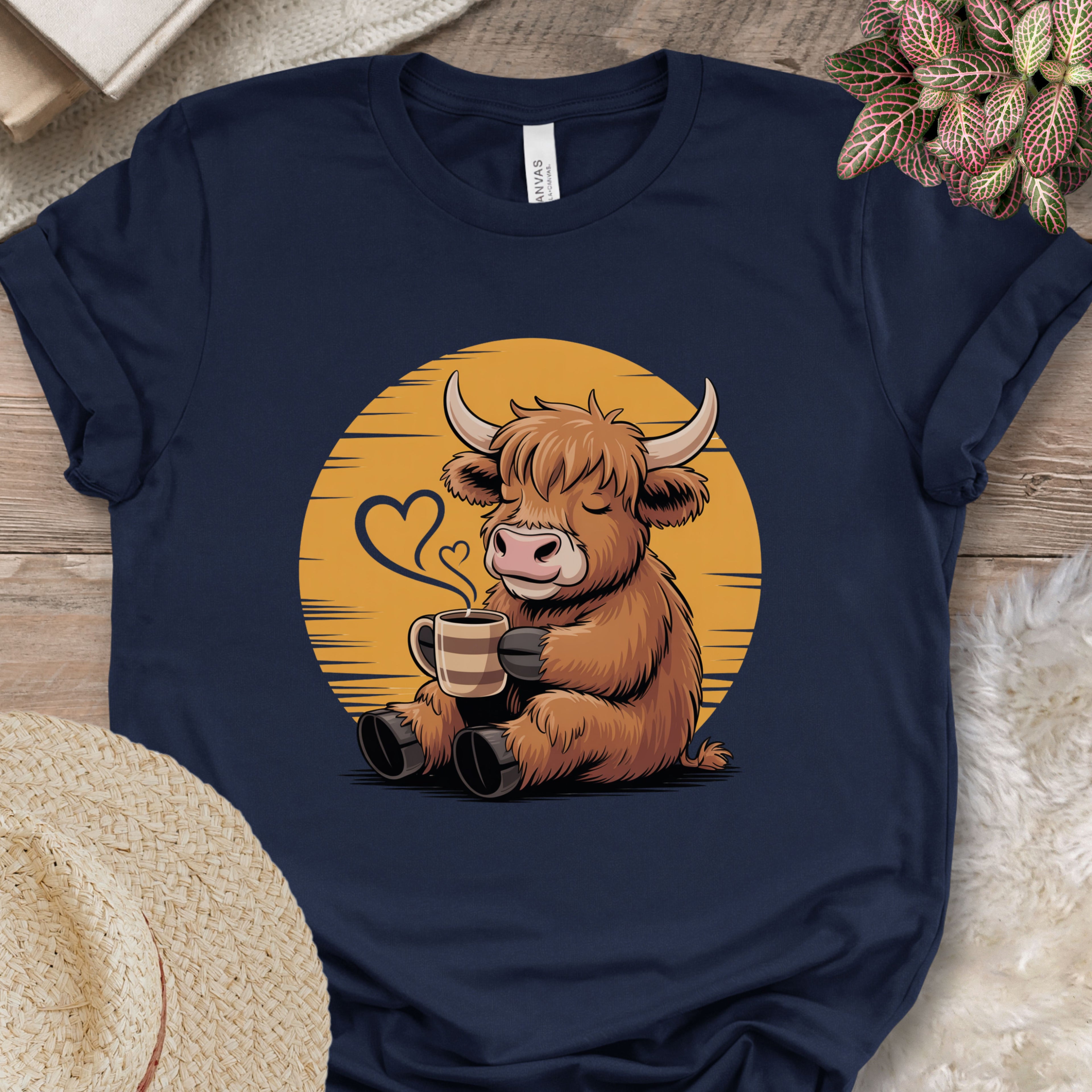 Highland Cow Coffee Tee