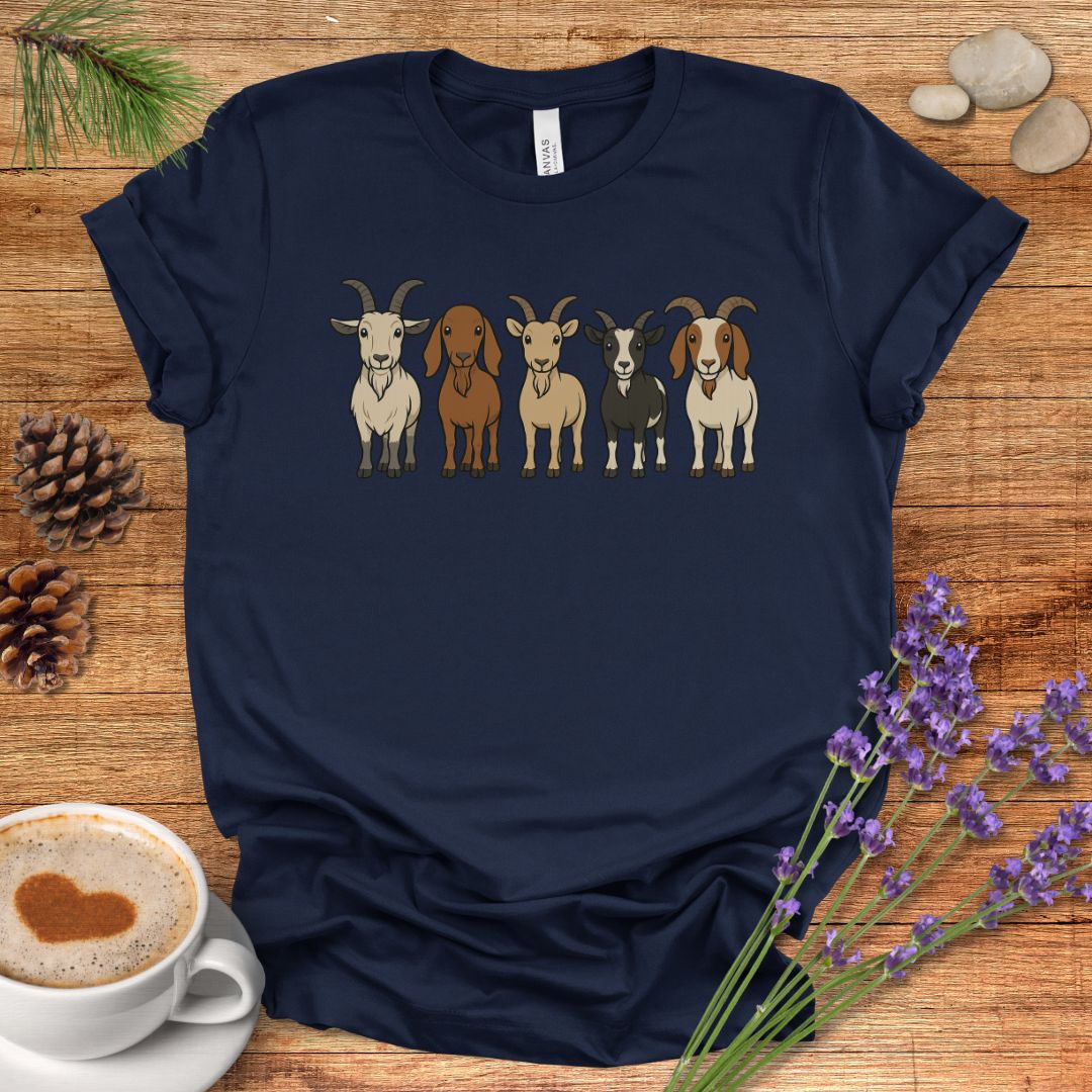 Cute Cartoon Goats Farm Shirt