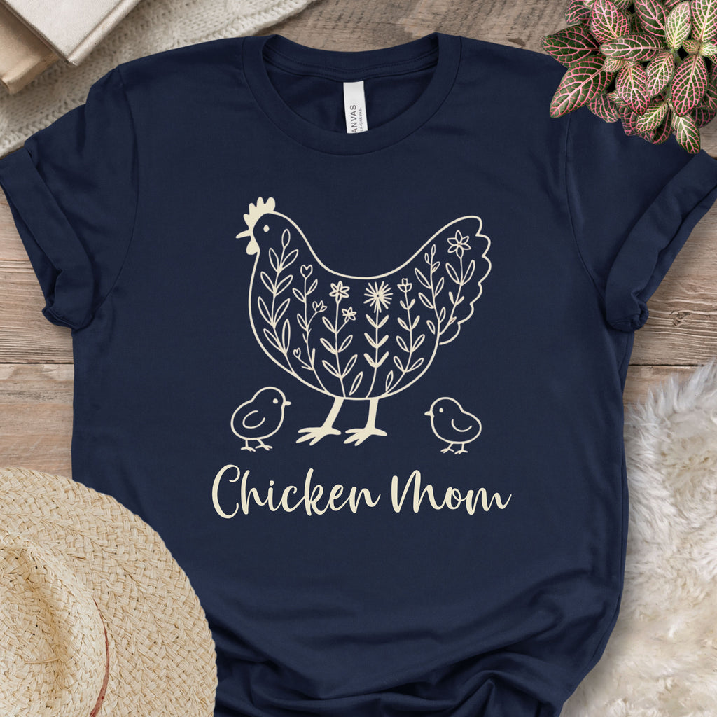 Floral Chicken Mom Tee