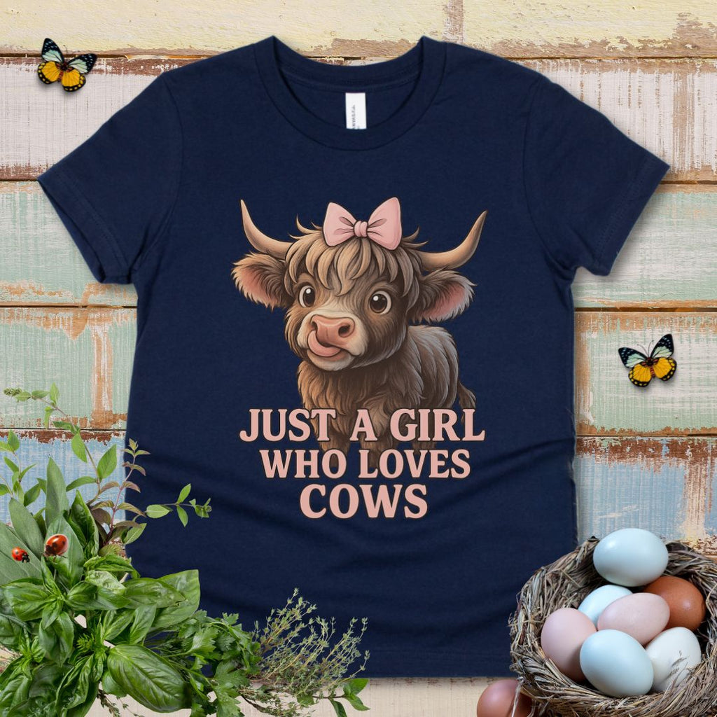 Kids "Just a Girl Who Loves Cows" Tee