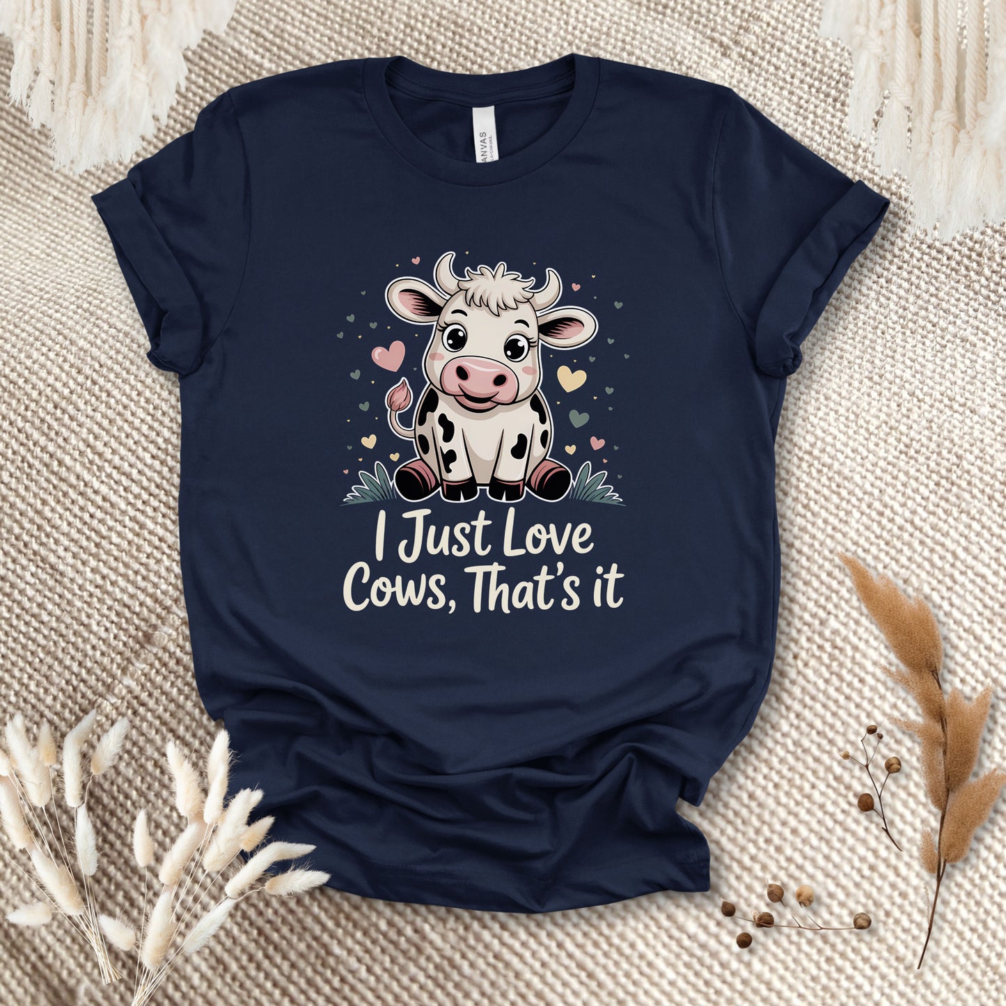 Cute Cow Lover T-Shirt – Kawaii Dairy Cow Graphic Tee for Farm Animal Fans
