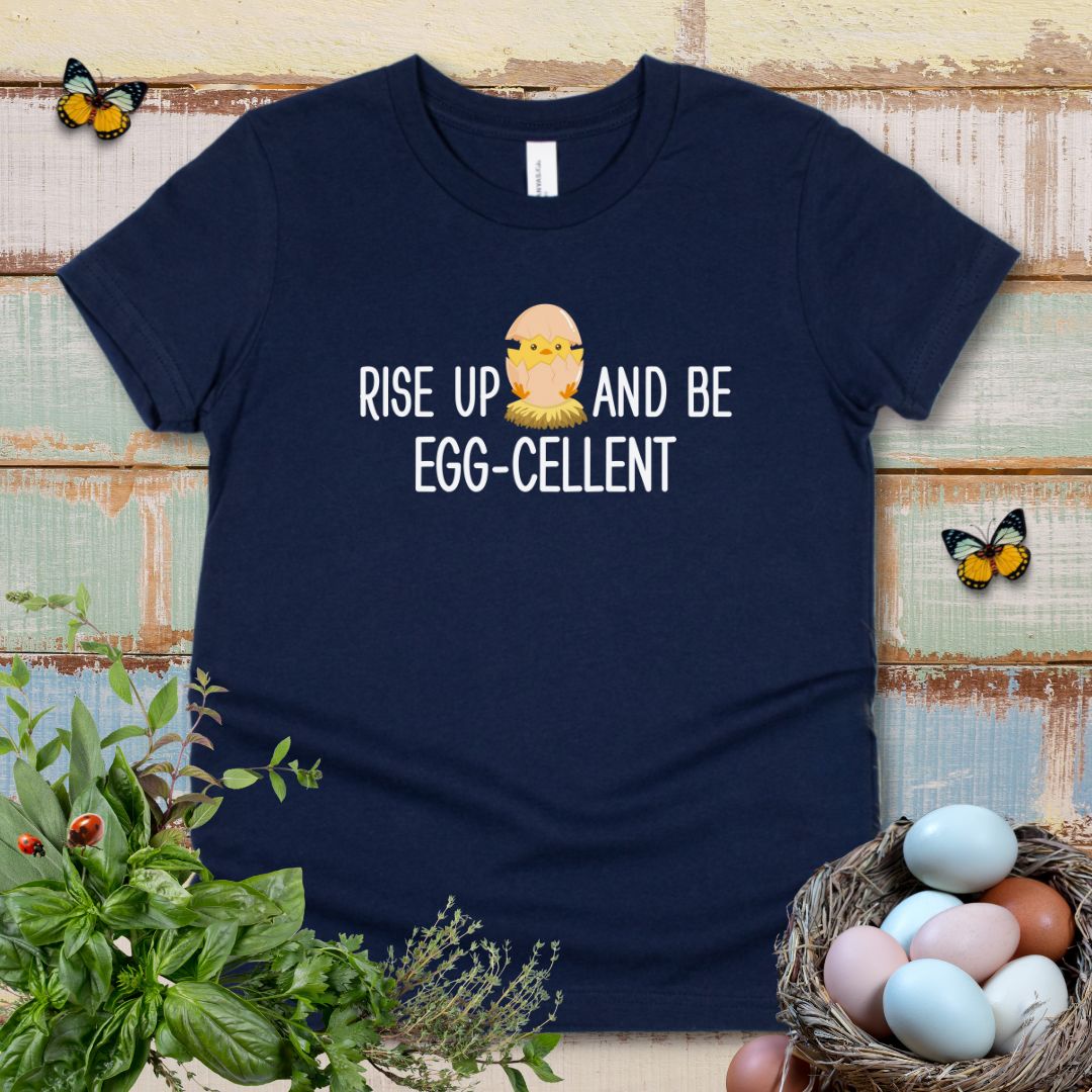 Kids Rise Up and Be Egg-cellent Tee
