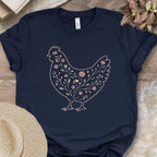 Minimalist Botanical Hen Shirt
