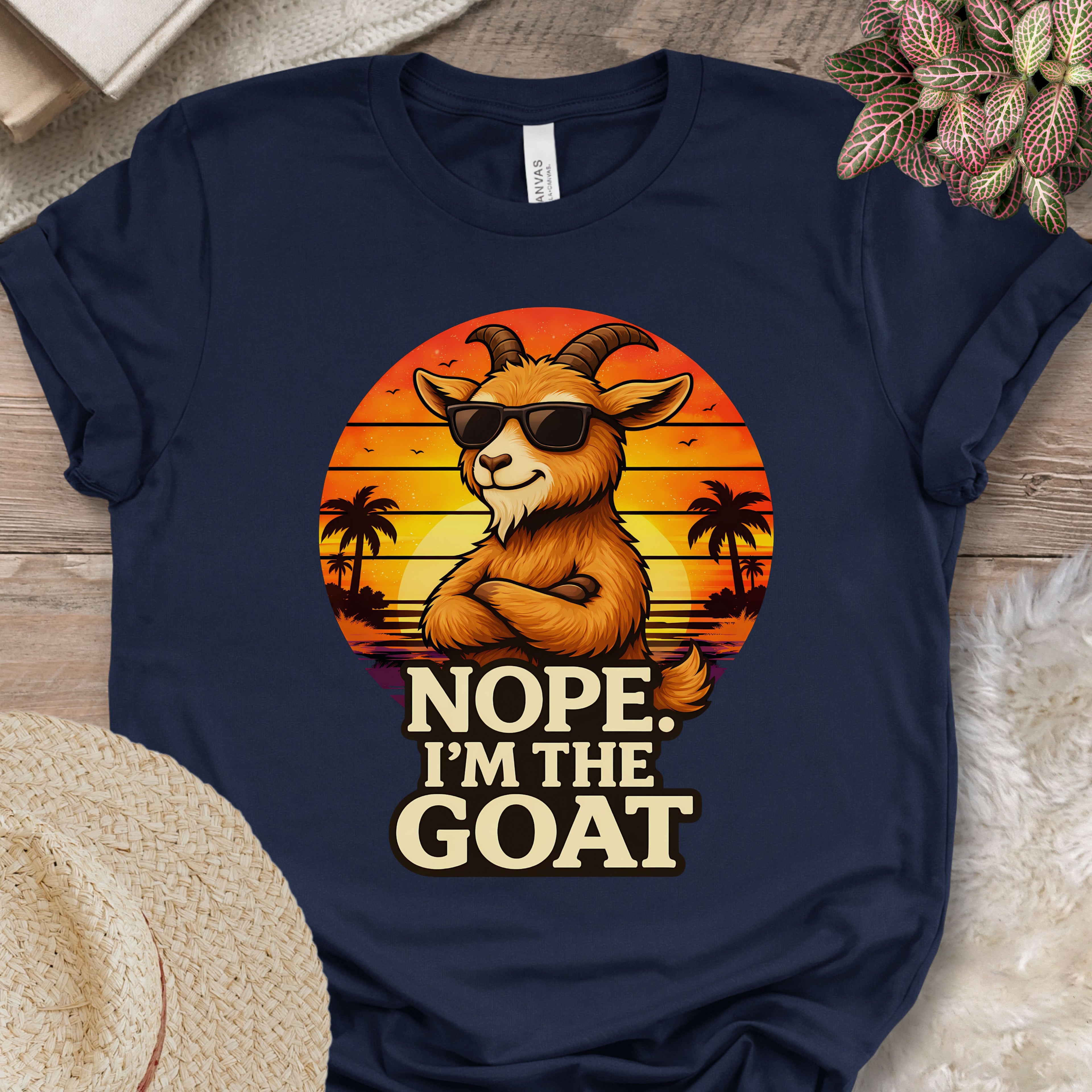 Retro Sunset Goat Tee