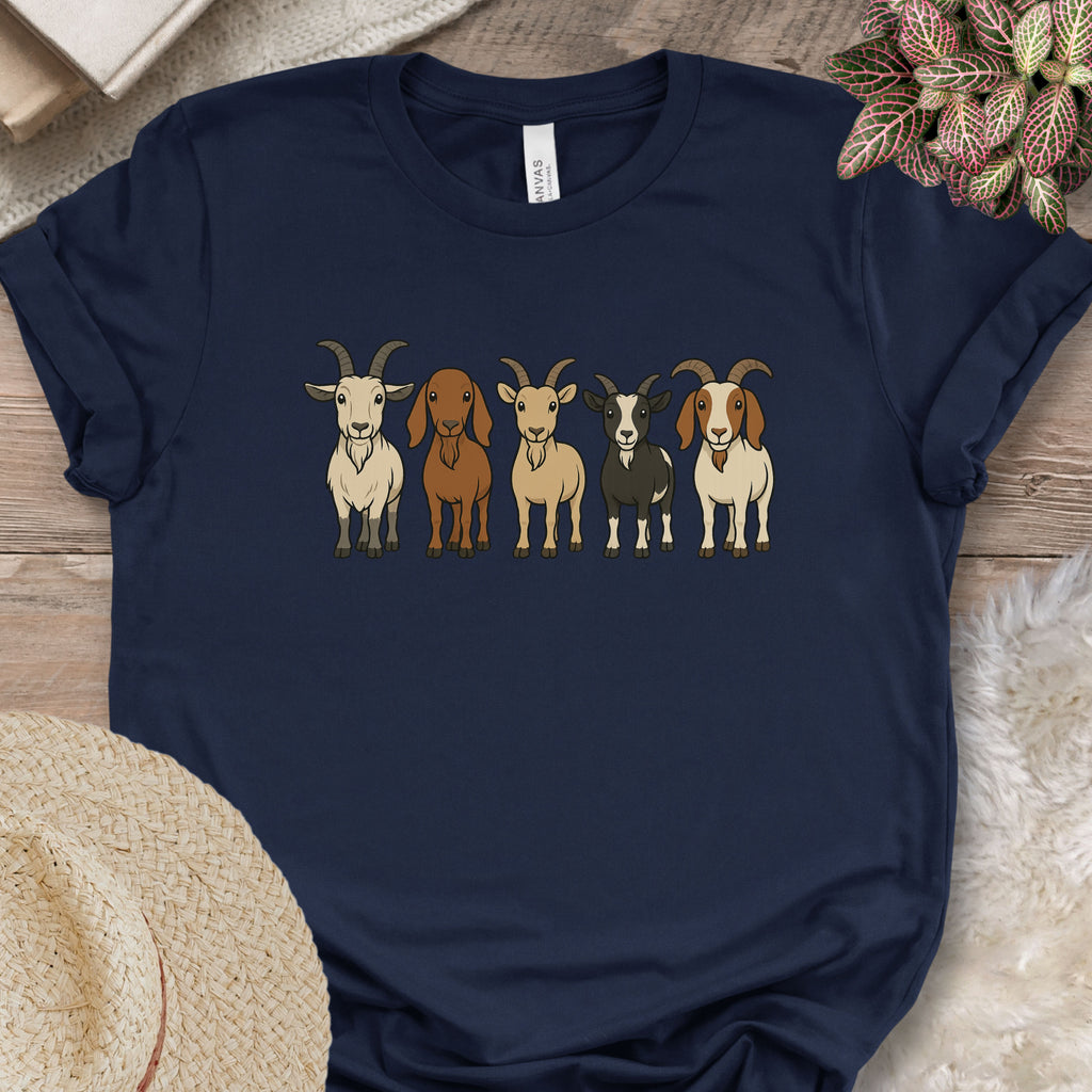 Cute Cartoon Goats Farm Shirt