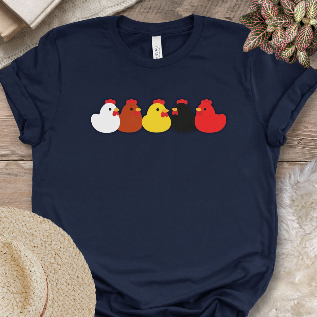 Cute Chicken Lineup Graphic Tee