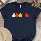 Cute Chicken Lineup Graphic Tee
