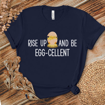 Eggscellent Attitude Motivational Tee
