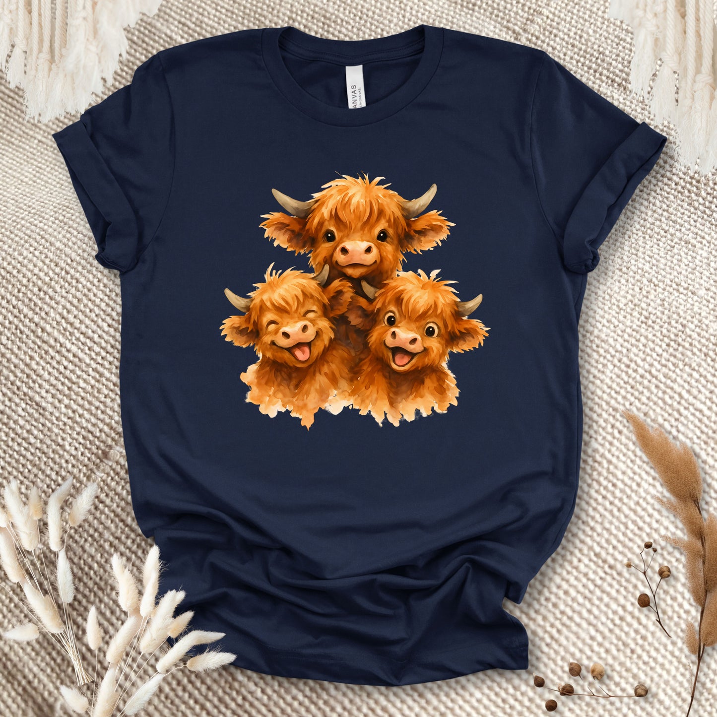 Cute Highland Cow T-Shirt – Adorable Baby Highland Cows Tee for Cow Lovers, Farm Families & Country Kids