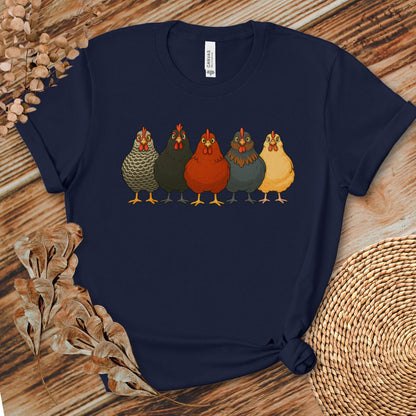 Colorful Chickens Art Tee