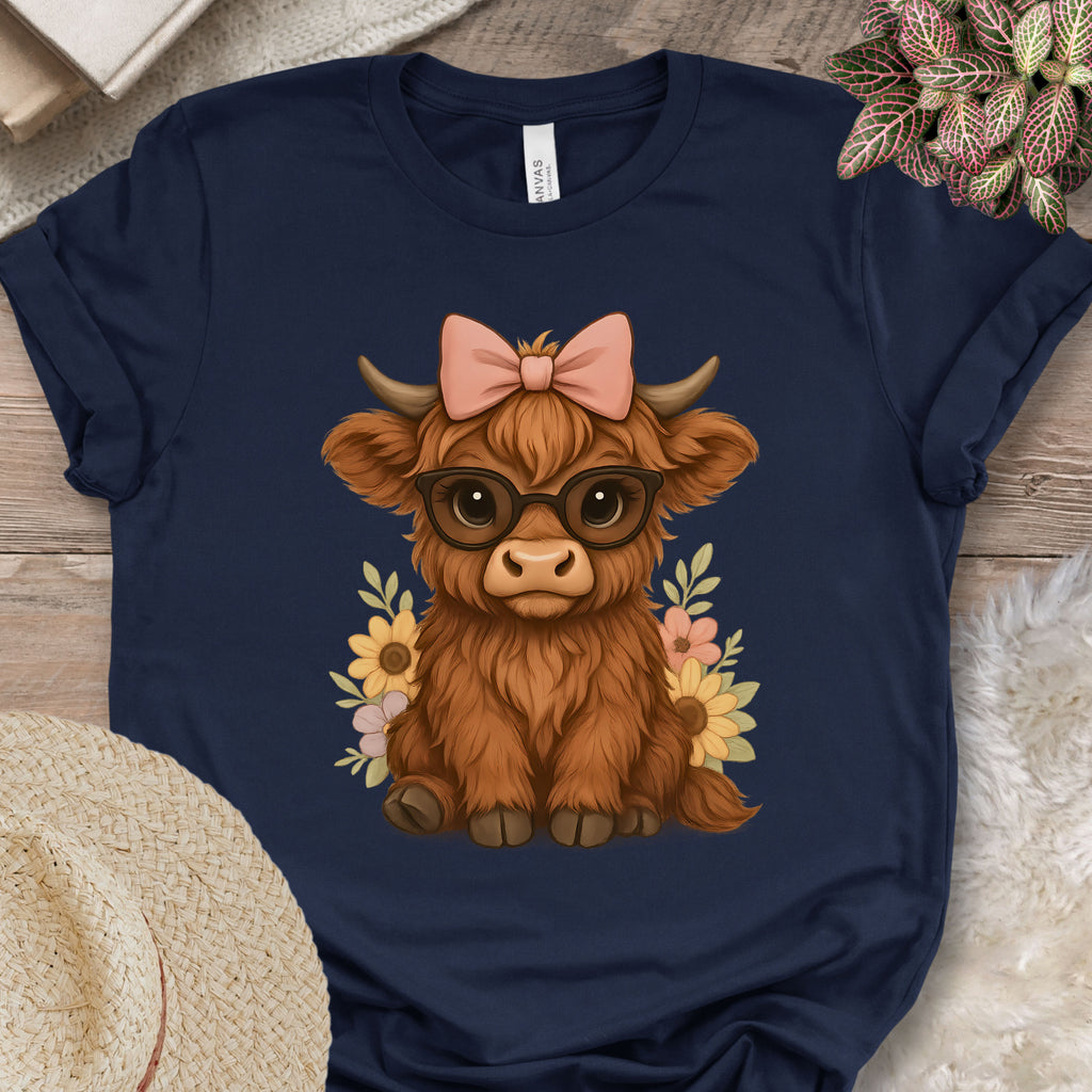 Highland Cow in Sunglasses Tee