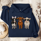 Trendy Cow Trio Hoodie