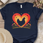 Heart Silhouette Chicken Farm Shirt