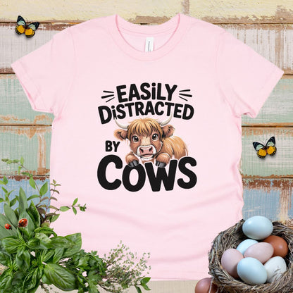 Funny Highland Cow Kids T-Shirt for Cow-Loving Boys & Girls