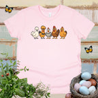 Kids Cartoon Chicken Breeds Tee