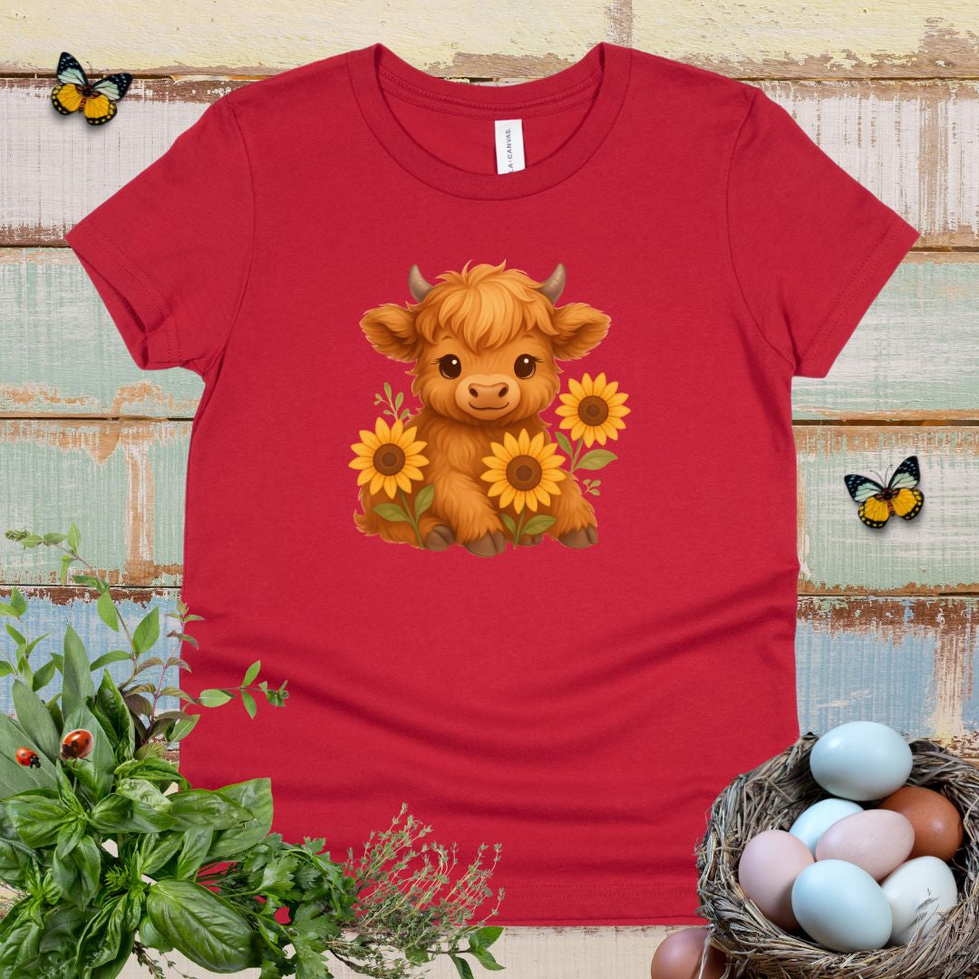Kids Sunflower Cow Tee