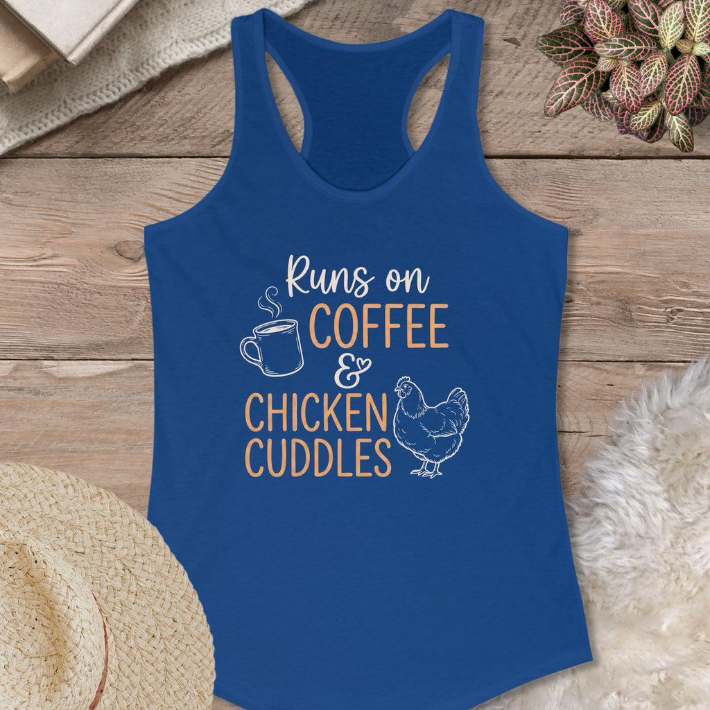 Coffee Chicken Cuddles Tank Top