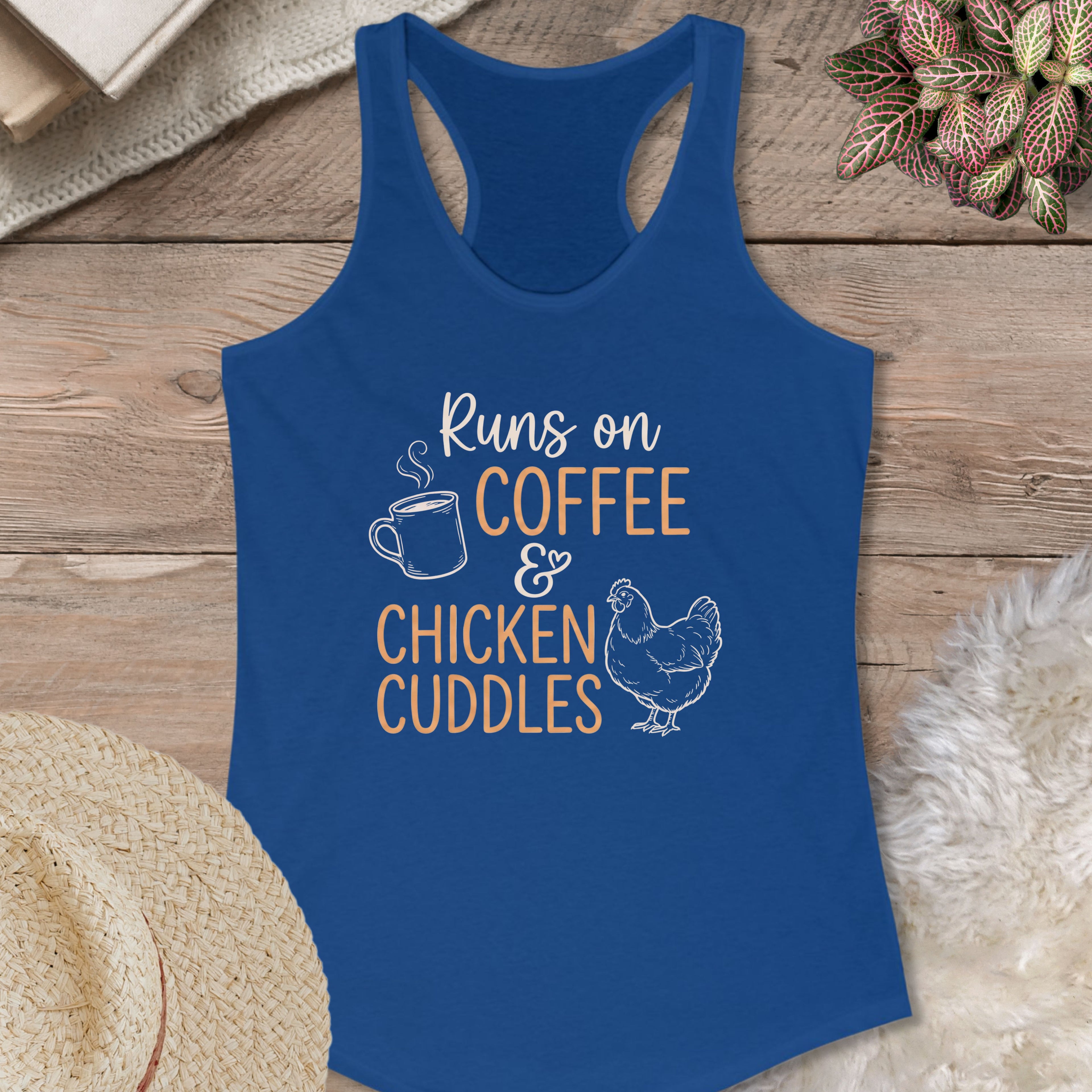 Coffee Chicken Cuddles Tank Top