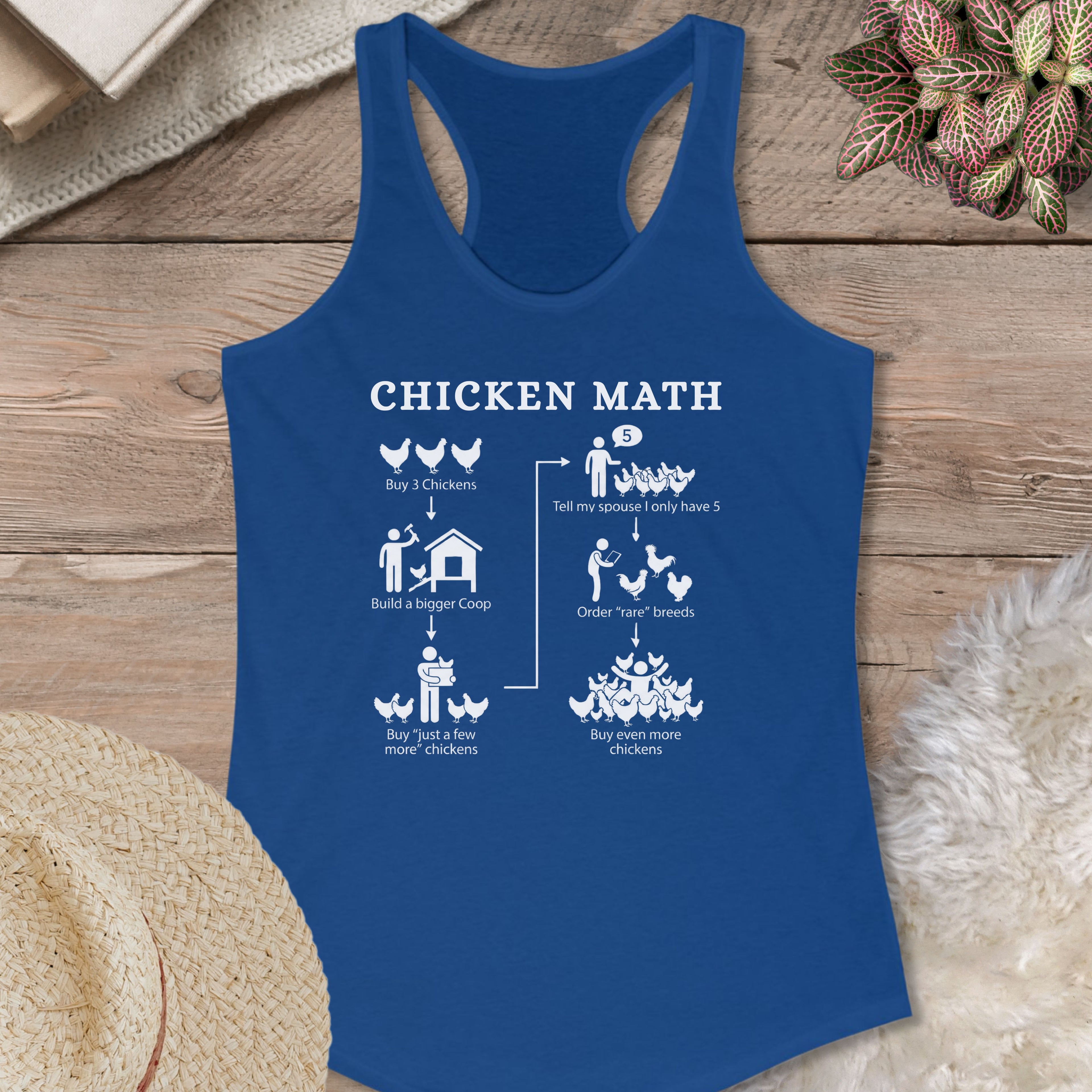 Chicken Math Diagram Tank Top