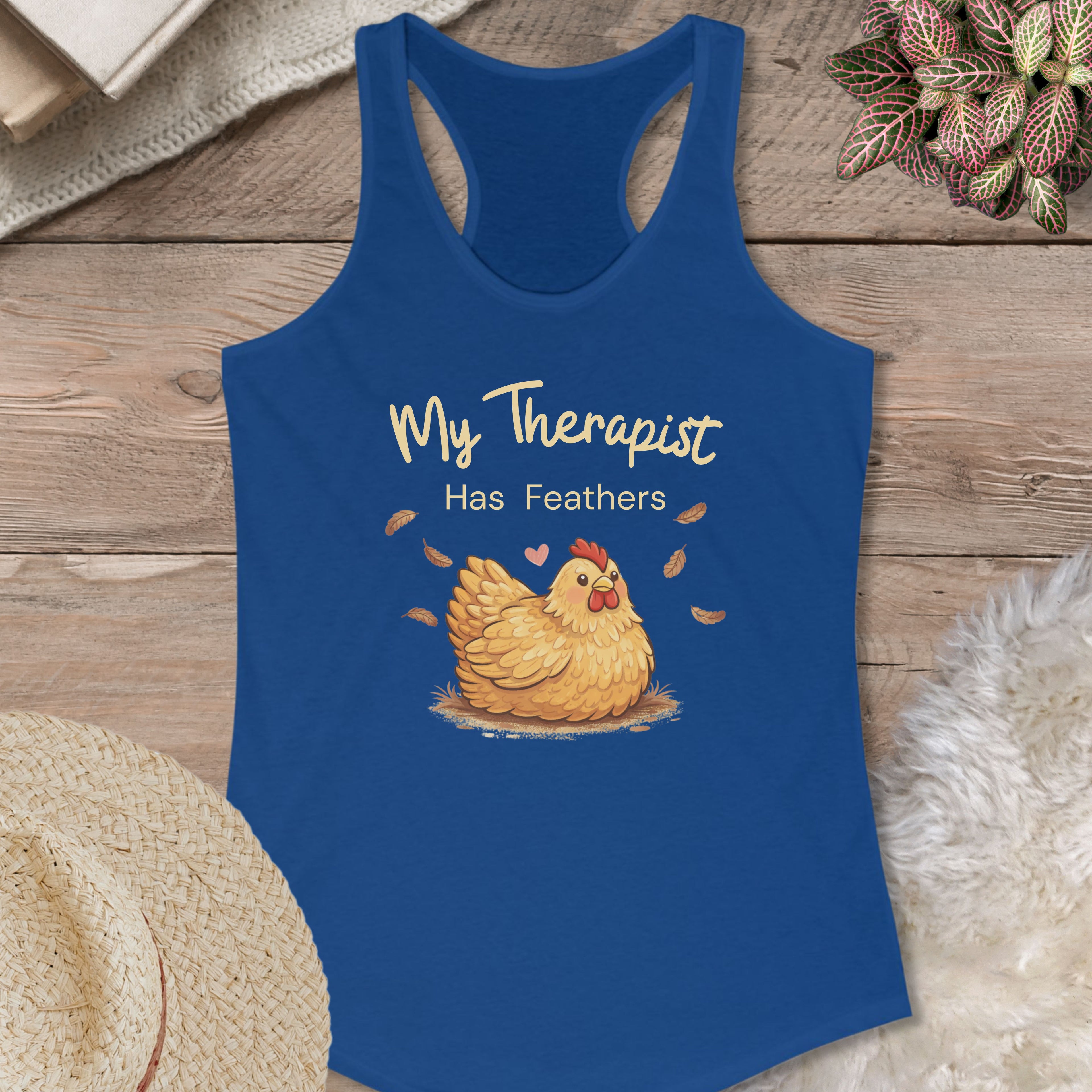 Feathered Therapist Chicken Tank Top
