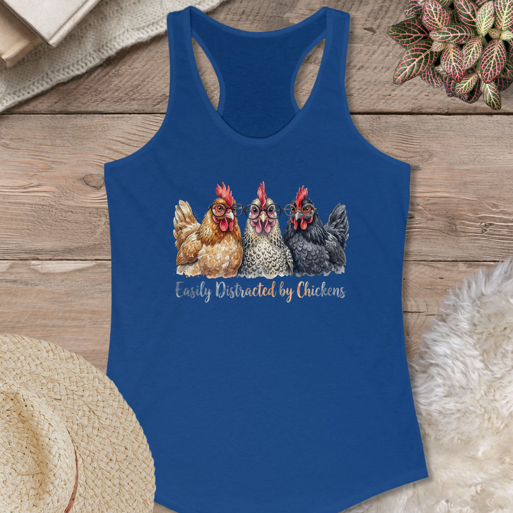 Distracted Chicken Trio Tank Top