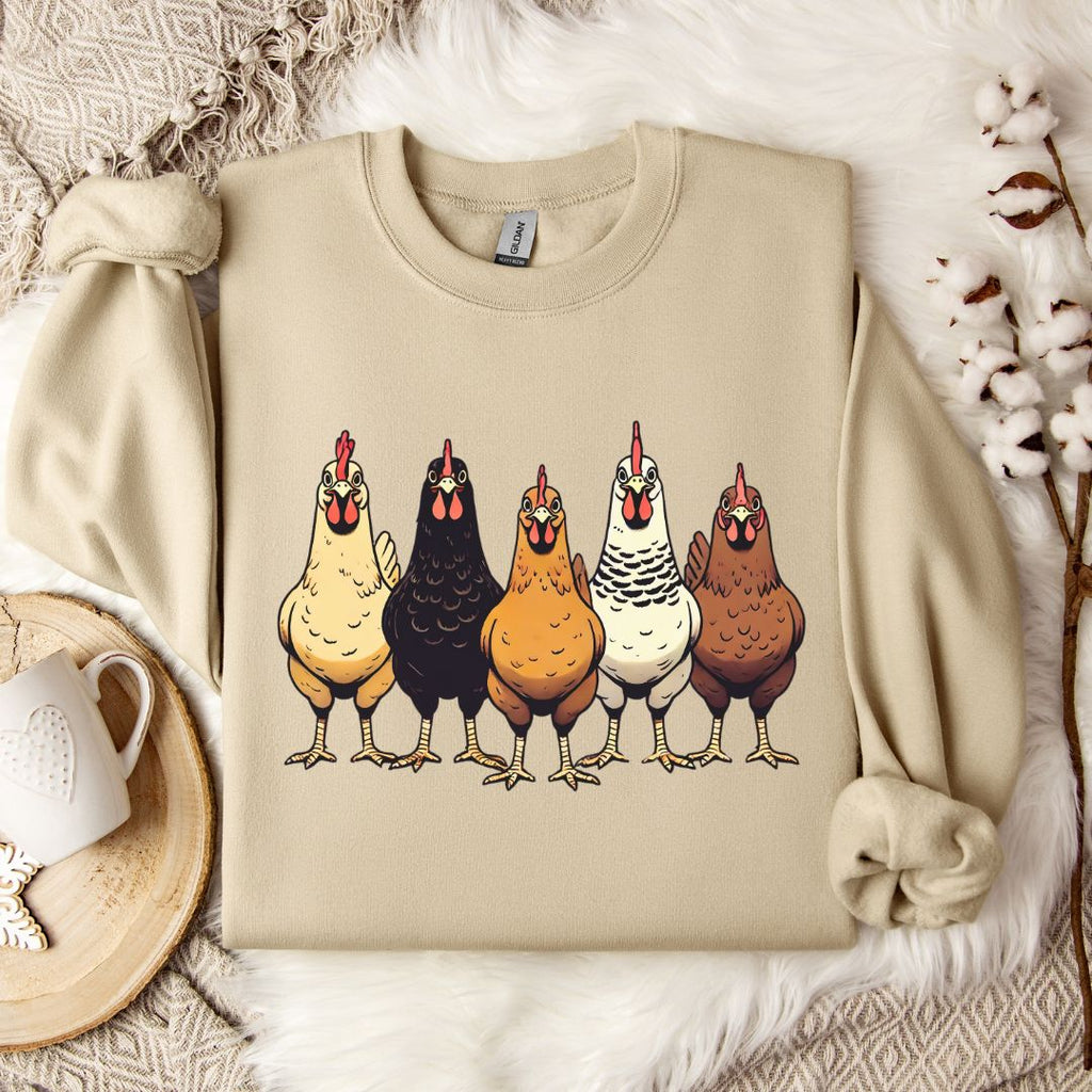 Multicolor Chicken Lineup Crewneck