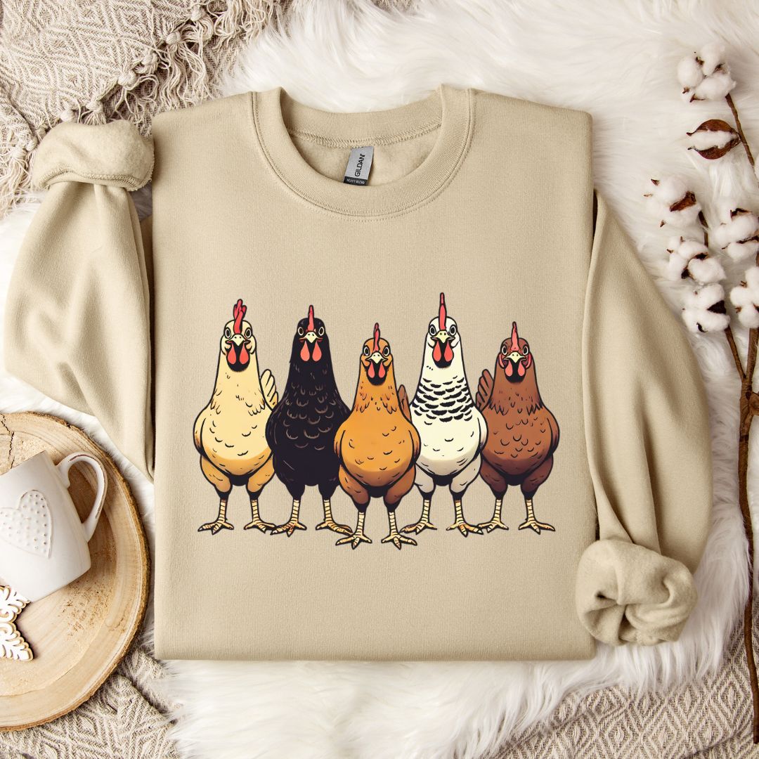 Multicolor Chicken Lineup Crewneck