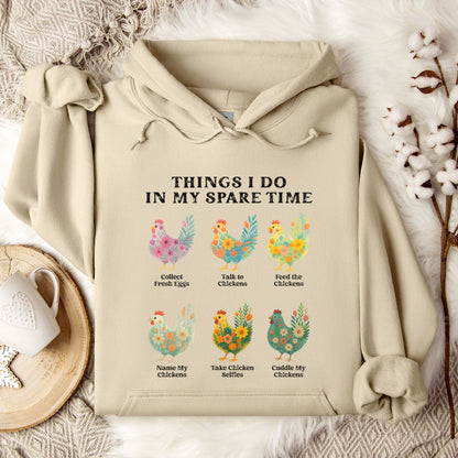 Funny Chicken Lover Hoodie – Cute Farm Animal Gift for Chicken Moms & Backyard Flock Owners