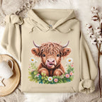 Floral Baby Cow Hoodie