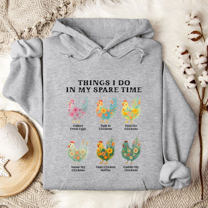 Funny Chicken Lover Hoodie – Cute Farm Animal Gift for Chicken Moms & Backyard Flock Owners