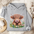 Floral Baby Cow Hoodie