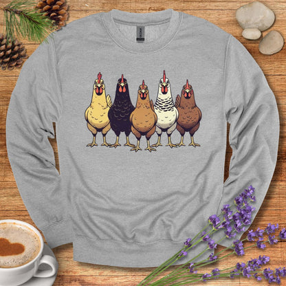 Chicken Lover Sweatshirt – Cute Hen Pullover Gift for Chicken Moms, Farmers & Backyard Keepers