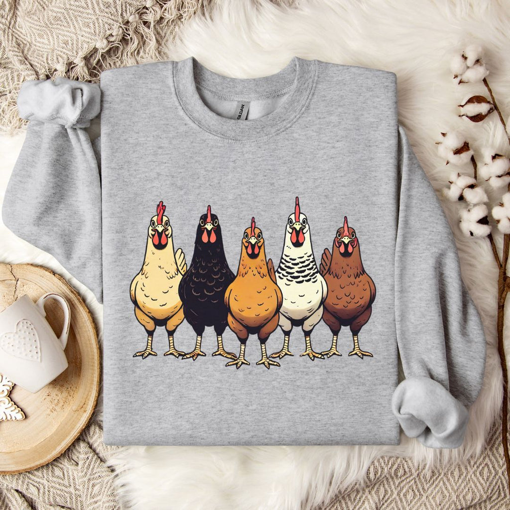 Multicolor Chicken Lineup Crewneck