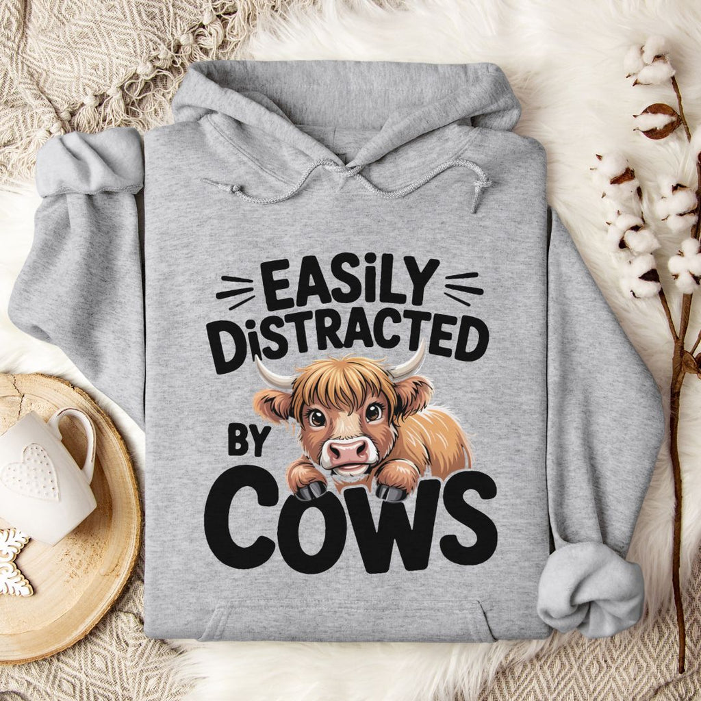 Easily Distracted by Cows Hoodie