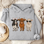 Trendy Cow Trio Hoodie